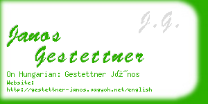 janos gestettner business card